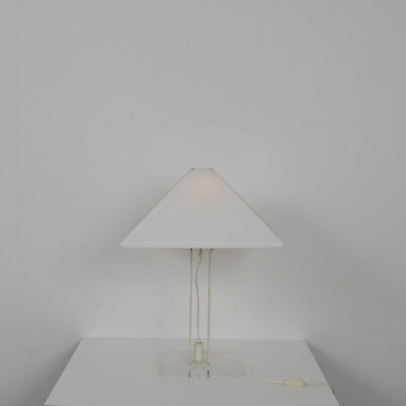 lampe de table vintage néerlandaise en plexiglas 1970