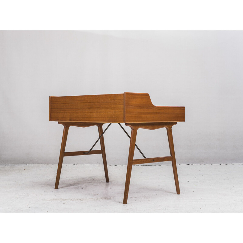 Vintage Danish Model 56 Teak Desk by Arne Wahl Iversen, 1961