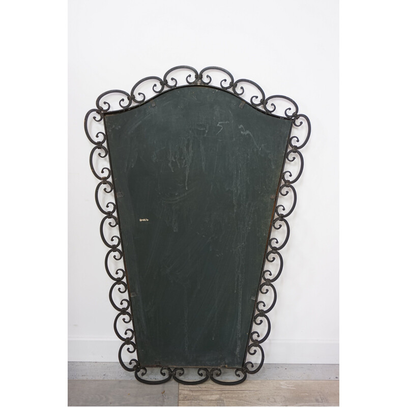 Vintage wrought iron mirror - 1950