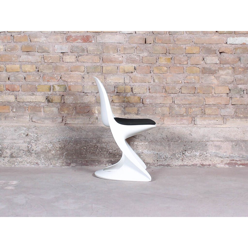 Vintage white Casalino chairs by Alexander Begge for Casala