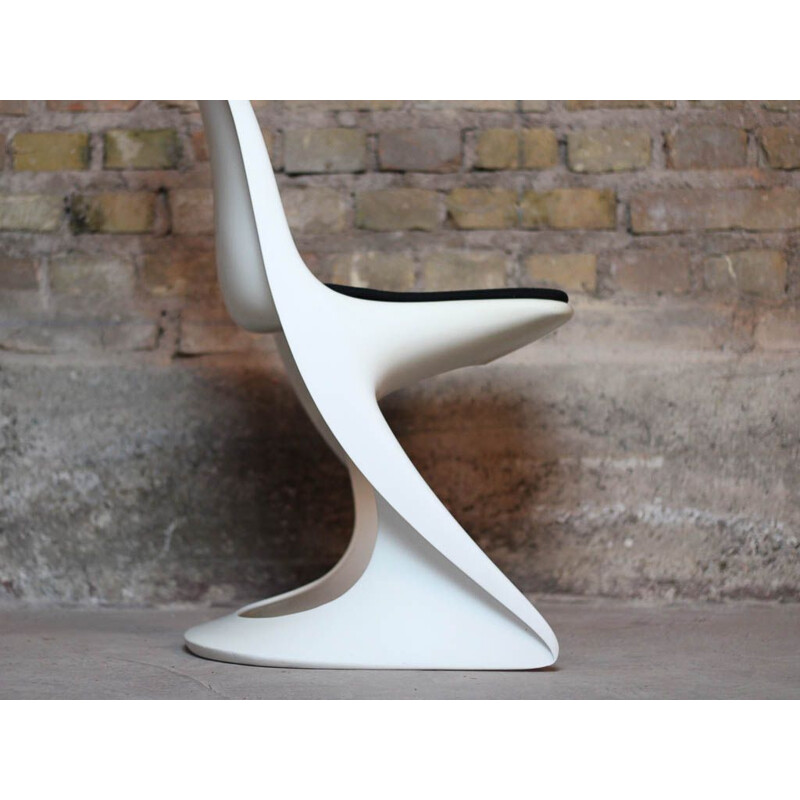 Vintage white Casalino chairs by Alexander Begge for Casala