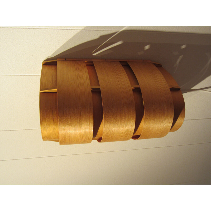 Vintage Scandinavian pine wall light by Hans-Agne Jakobsson for AB Ellysett