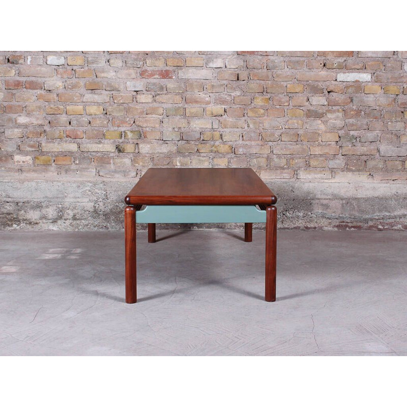 Table basse scandinave rectangle en palissandre relookée, circa 1965