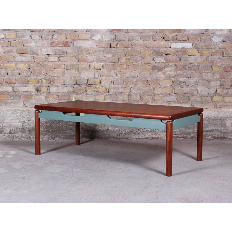 Table basse scandinave rectangle en palissandre relookée, circa 1965