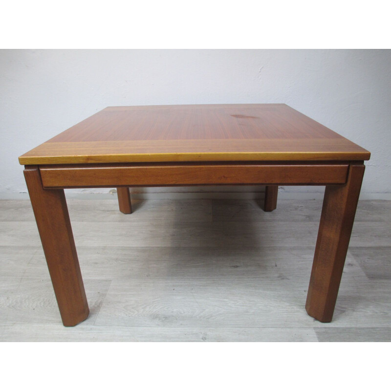 Table basse vintage en bois de placage, 1970