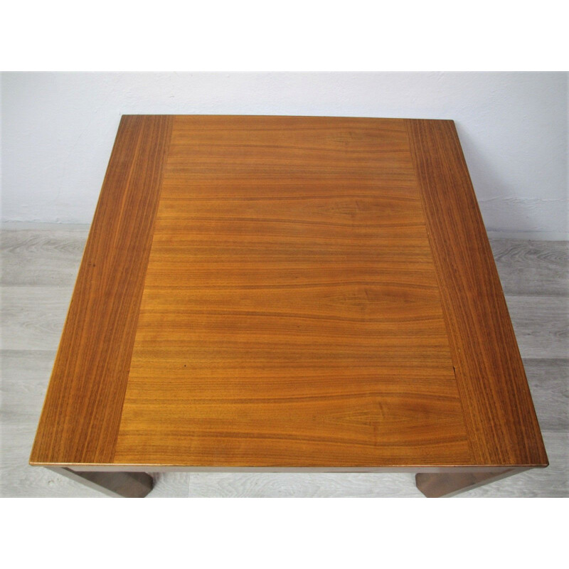 Vintage wood veneer coffee table, 1970
