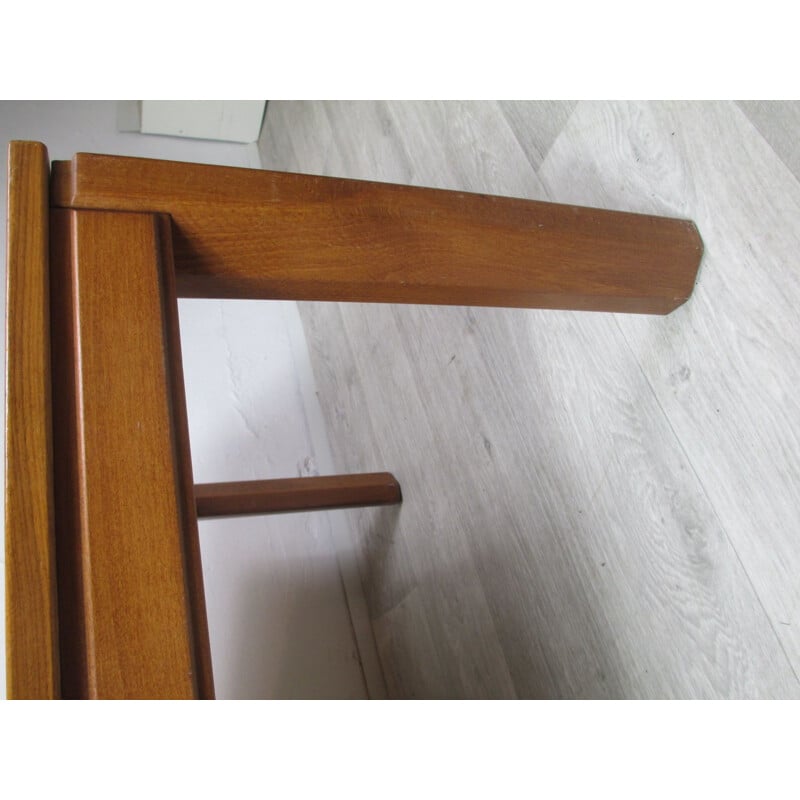 Vintage wood veneer coffee table, 1970