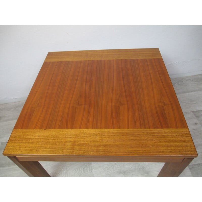 Vintage wood veneer coffee table, 1970