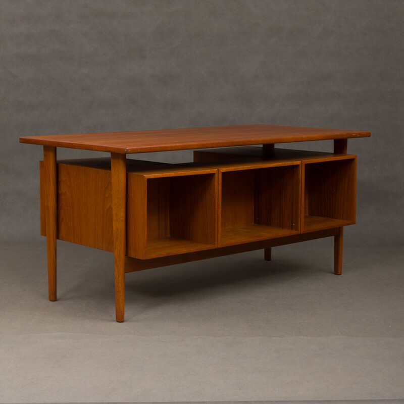 Vintage Kai Kristiansen free standing teak desk