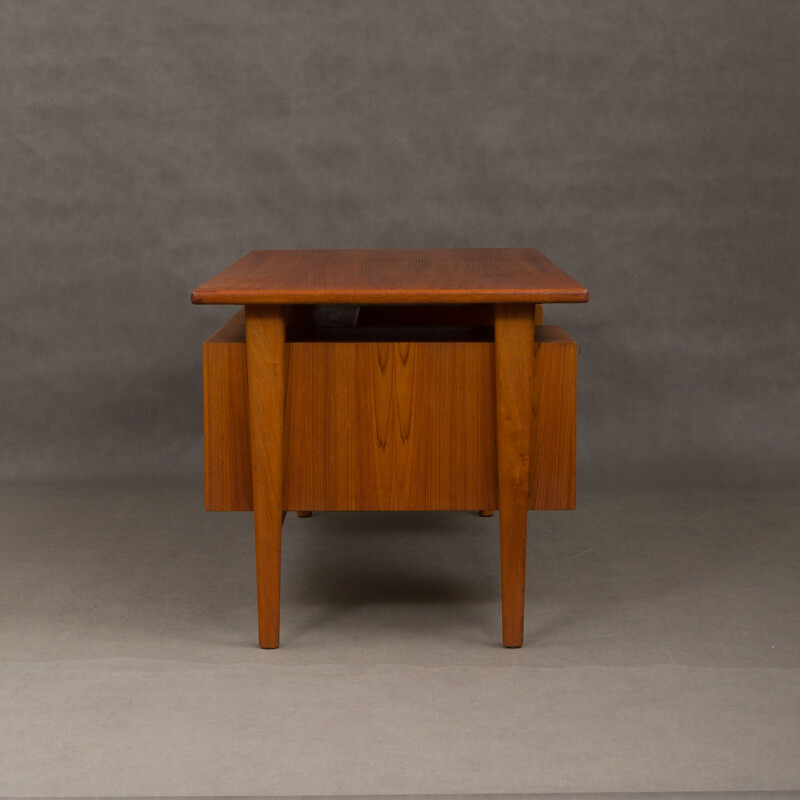 Vintage Kai Kristiansen free standing teak desk