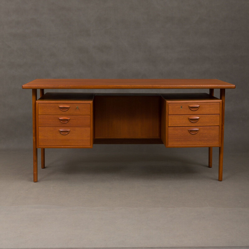 Vintage Kai Kristiansen free standing teak desk