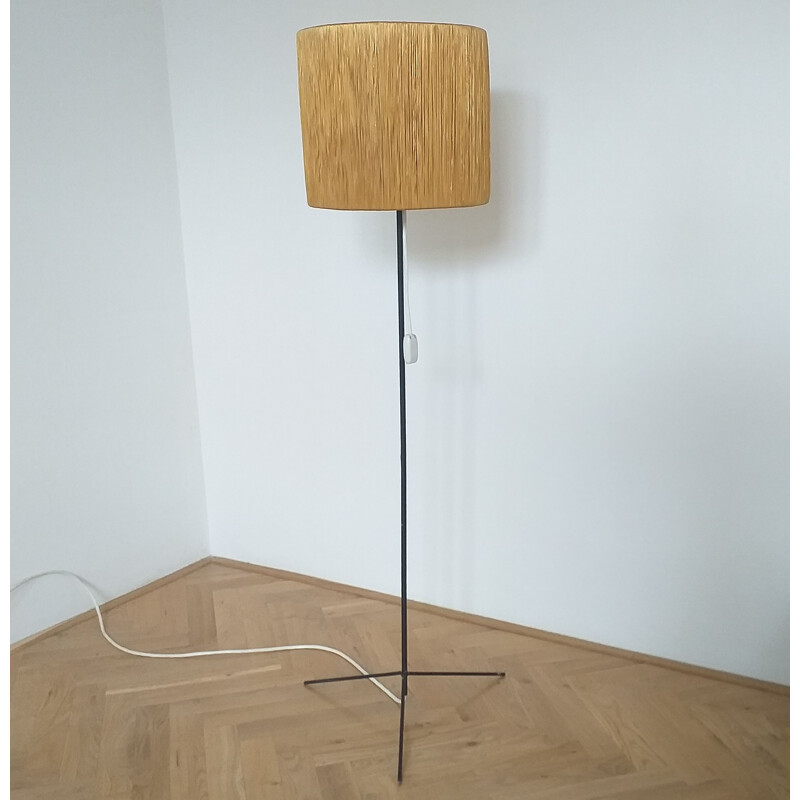 Vintage floor bast lamp, Denmark, 1960