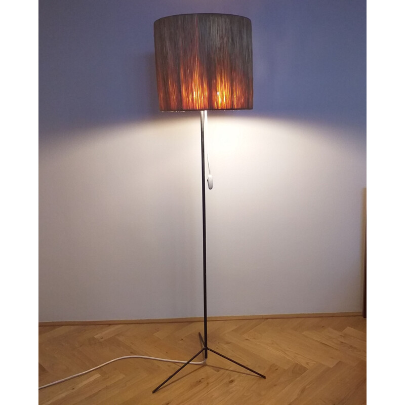 Vintage floor bast lamp, Denmark, 1960