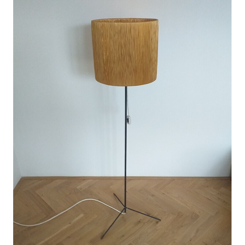 Vintage floor bast lamp, Denmark, 1960