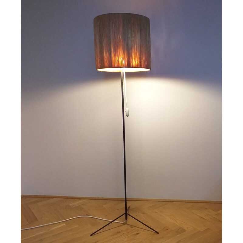 Vintage floor bast lamp, Denmark, 1960