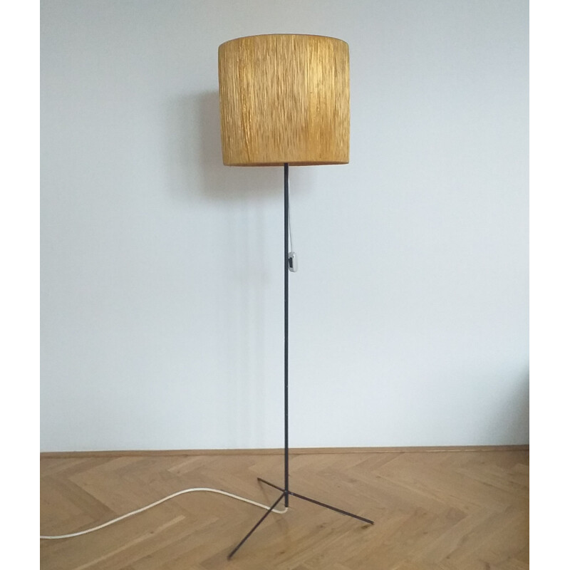 Vintage floor bast lamp, Denmark, 1960