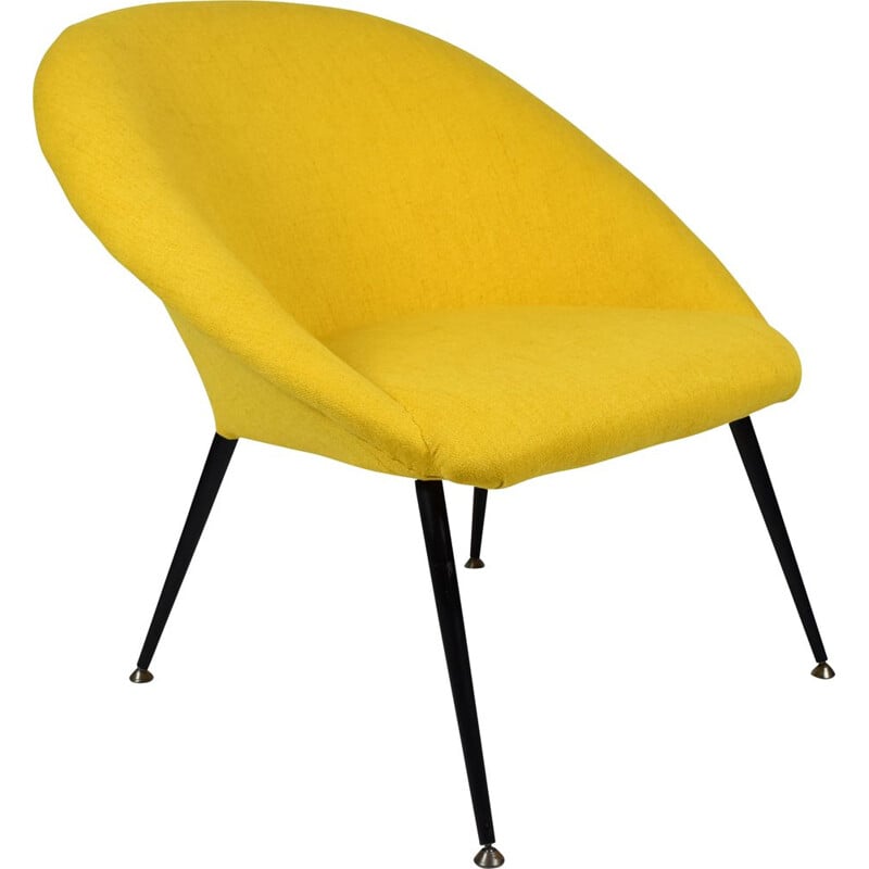 Fauteuil jaune vintage Olympia 1960 