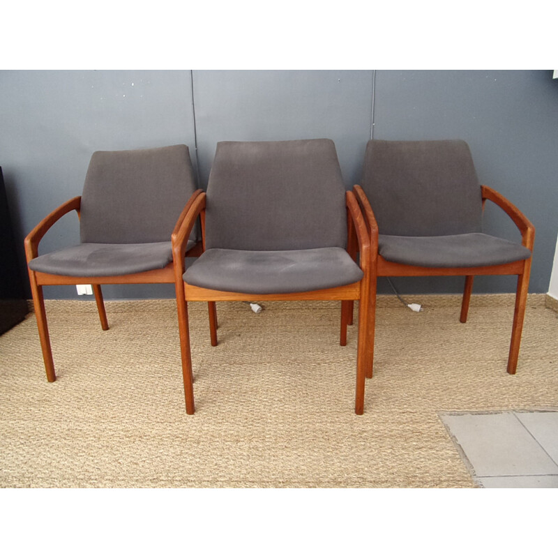 Suite de 4 chaises scandinaves Korup Stolefabrik, Kai KRISTIANSEN - 1960 