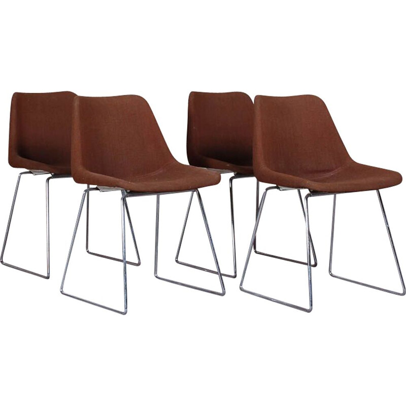 Suite of 4 vintage "Polyprop" chairs by Robin Day for Hille, UK, 1970