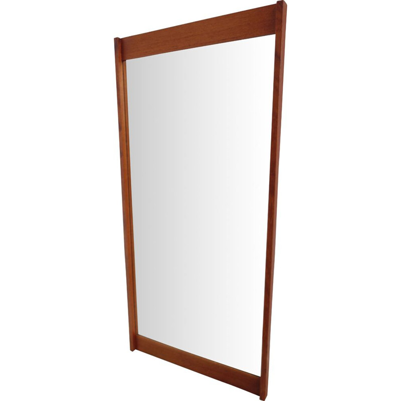 Vintage teak frame mirror by Holmer and Hansen, 1960s