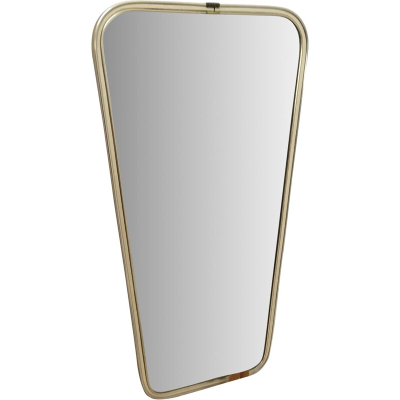 Vintage mirror with gold frame, 1950s