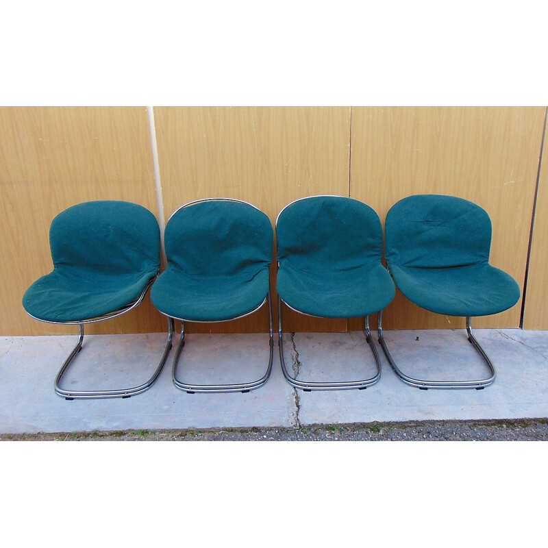 Set of 4 vintage Sabrina chairs by GASTONE RINALDI