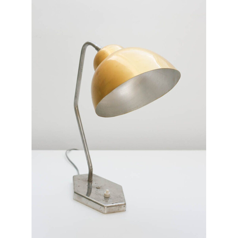Vintage gold table lamp from Inkop, 1960s