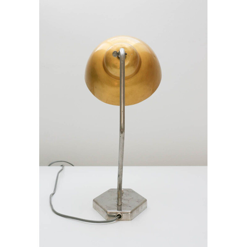 Lampe de table vintage doré de Inkop, 1960