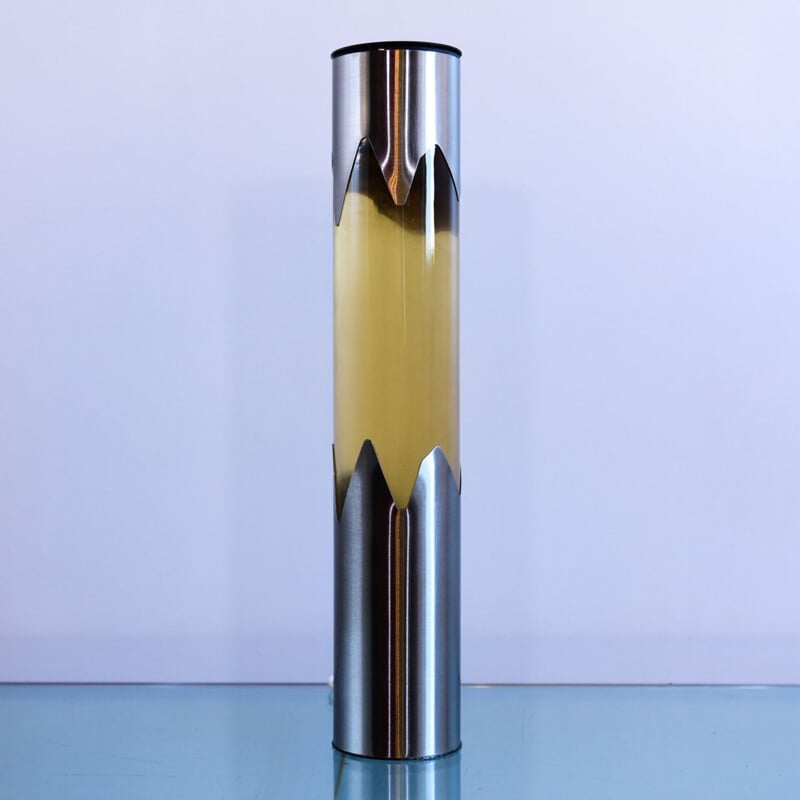 Vintage lava lamp in glass and metal