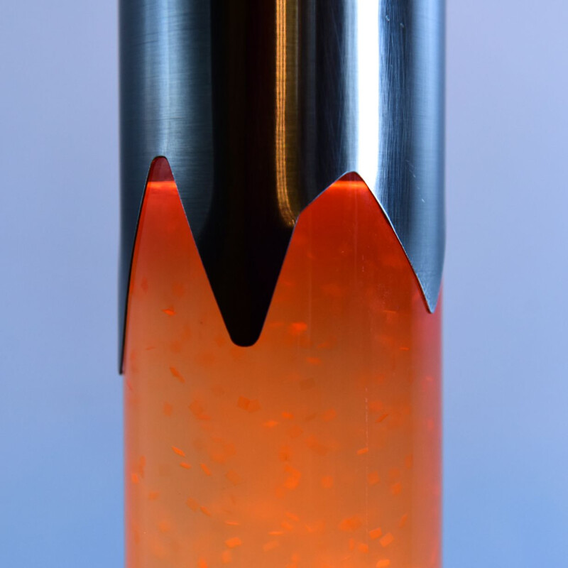 Vintage lava lamp in glass and metal