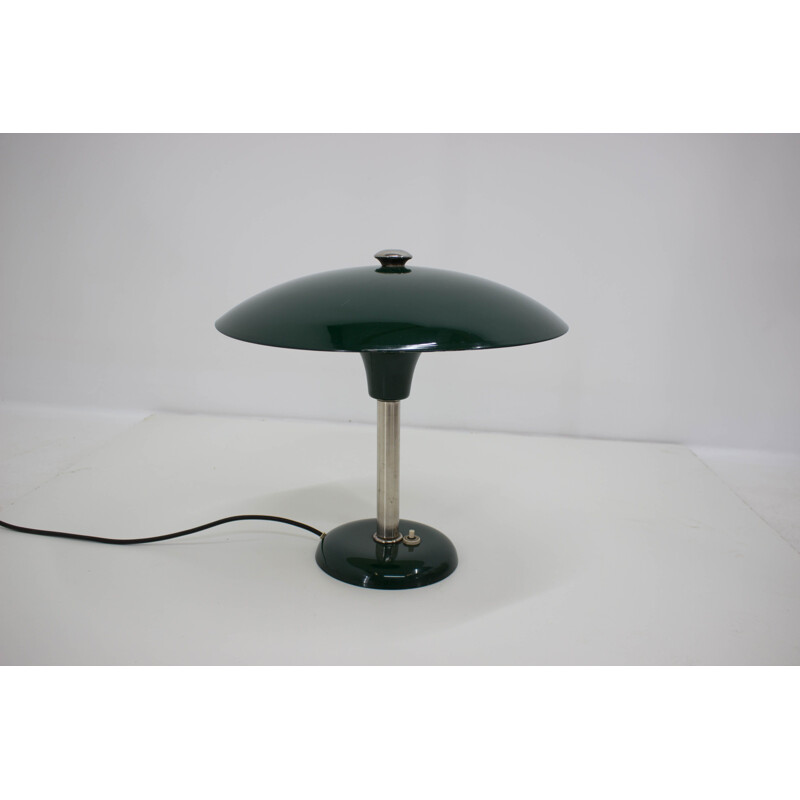 Lampe de table vintage Art déco en vert par Max Schumacher, Allemagne 1930