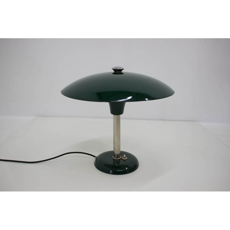 Vintage Art Deco table lamp in green by Max Schumacher, Germany 1930