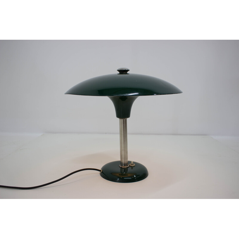 Vintage Art Deco table lamp in green by Max Schumacher, Germany 1930