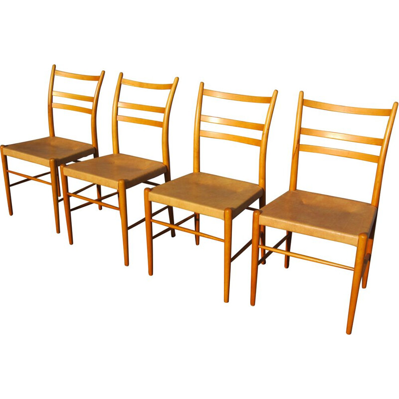 4 vintage Scandinavian chairs Gracell by Yngve Ekström for Gemla