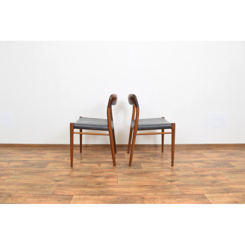 Pair of Danish teak chairs by Niels Otto Møller for J. L. Møller, 1960s