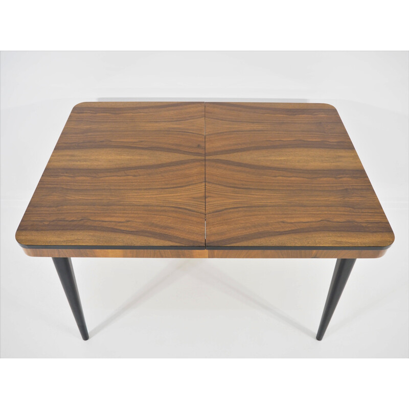 Vintage walnut side table by Jindřich Halabala for UP Závody, 1950s