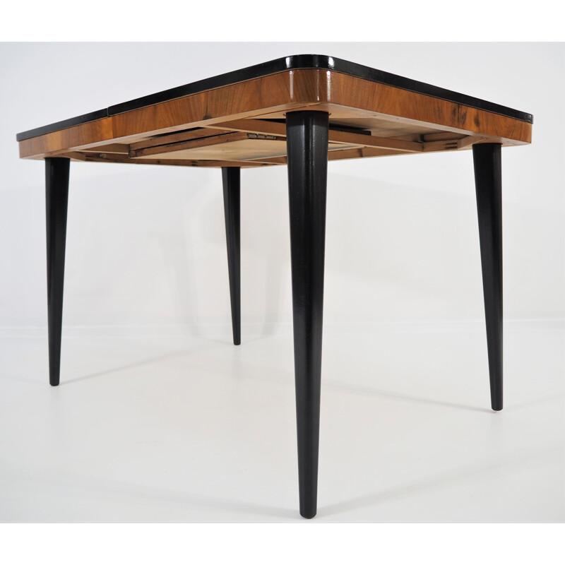 Vintage walnut side table by Jindřich Halabala for UP Závody, 1950s