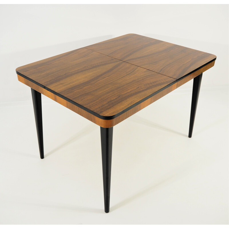 Vintage walnut side table by Jindřich Halabala for UP Závody, 1950s