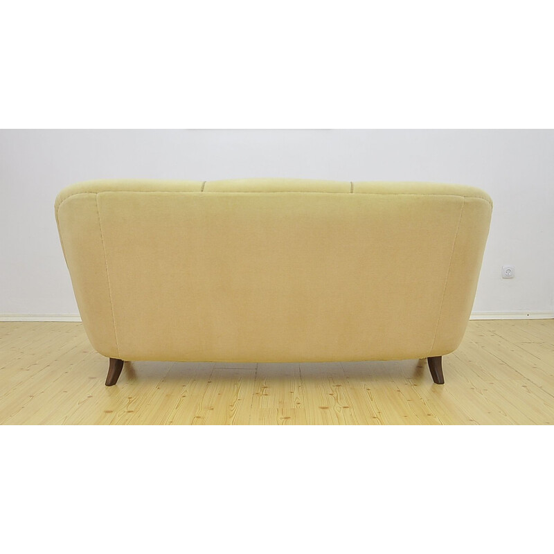 Vintage velvet sofa by Berga Mobler, 1940