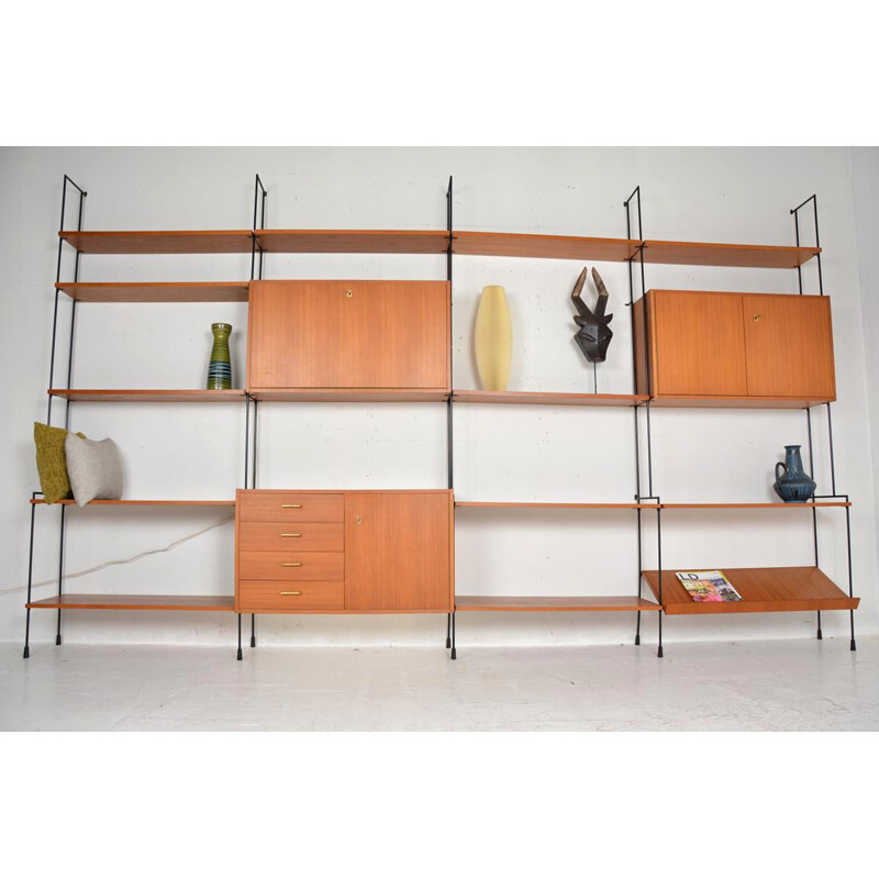 Vintage modular shelving system by Ernst dieter Hilker for Omnia