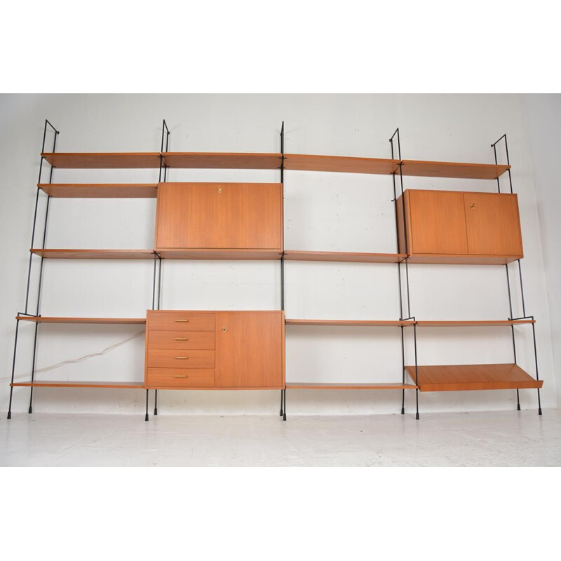 Vintage modular shelving system by Ernst dieter Hilker for Omnia