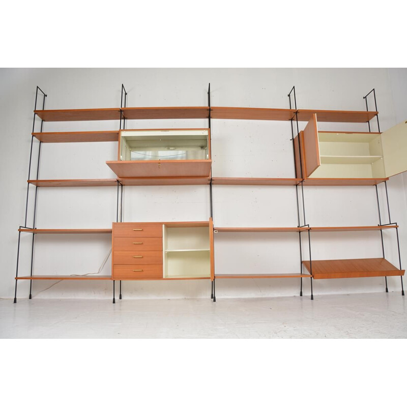 Vintage modular shelving system by Ernst dieter Hilker for Omnia