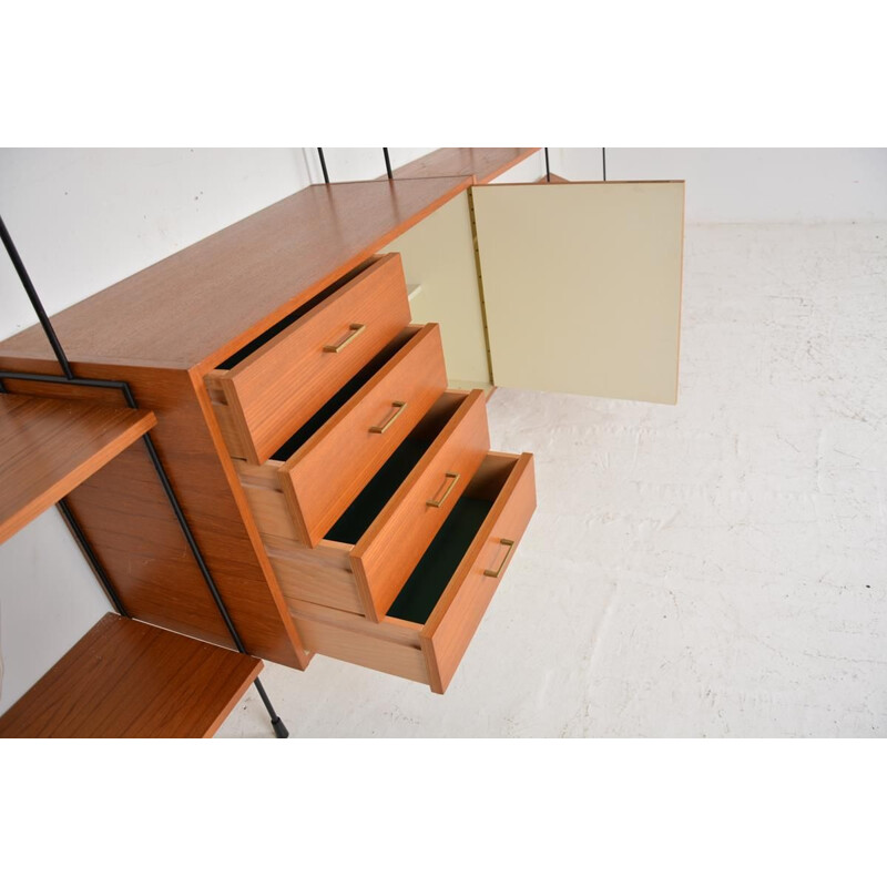 Vintage modular shelving system by Ernst dieter Hilker for Omnia