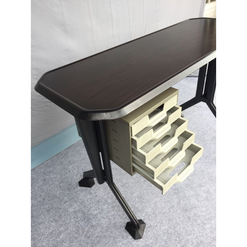 Bureau vintage BBPR avec pieds réglable par OLIVETTI 