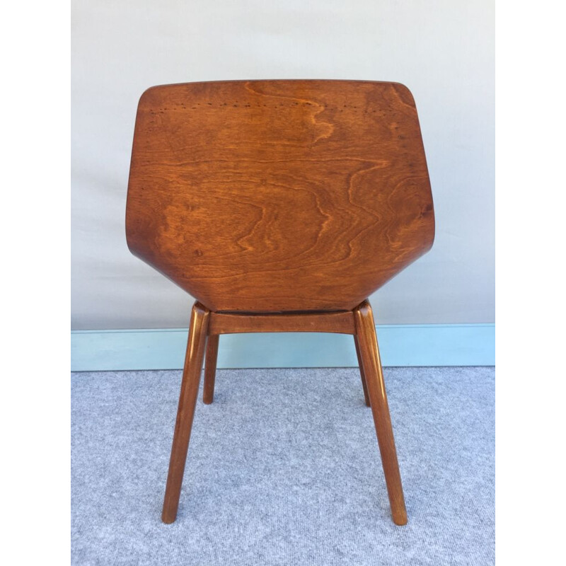 Vintage chair said "tonneau" by Pierre Guariche for Steiner, first edition, 1953