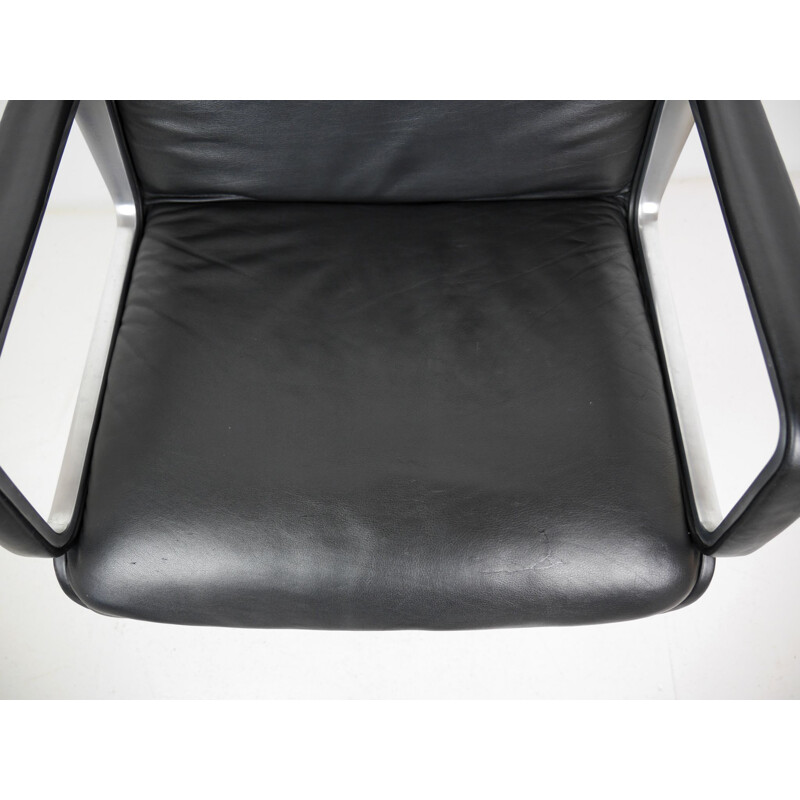 Vintage black Swivel Office Chair by Delta Design for Wilkhahn, Germany, 1970s