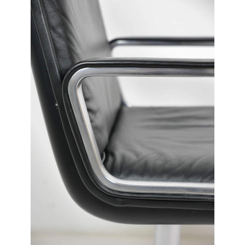 Vintage black Swivel Office Chair by Delta Design for Wilkhahn, Germany, 1970s