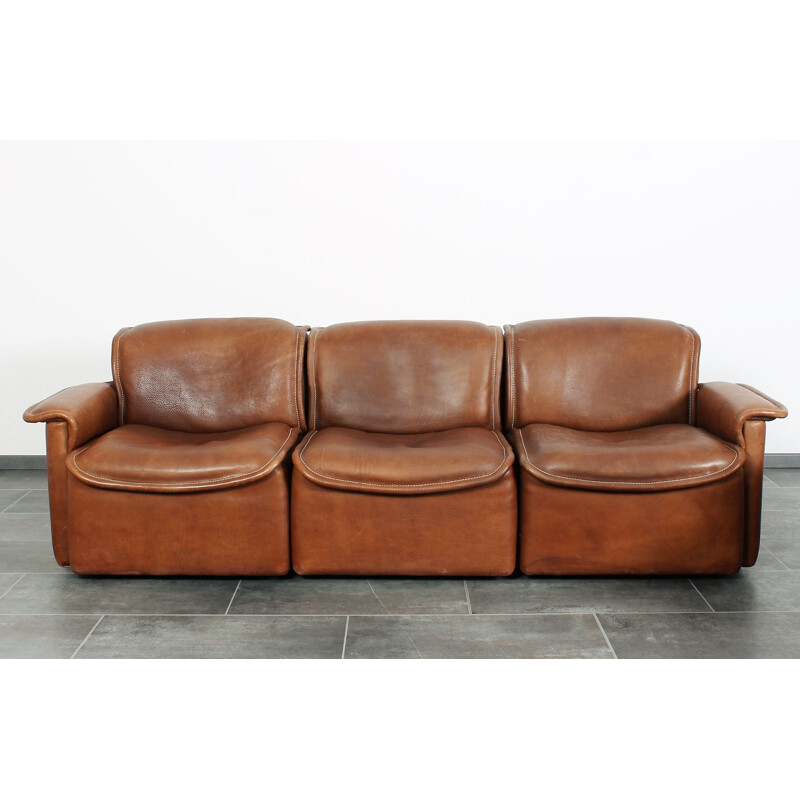 Vintage leather living set DS12 by De Sede