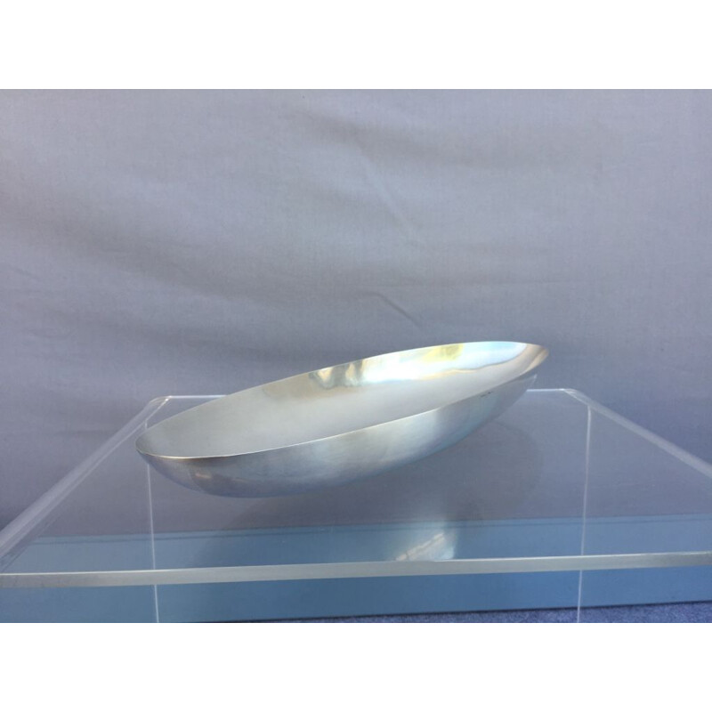 Vintage silver plated metal bowl by Lino Sabattini, 1960s