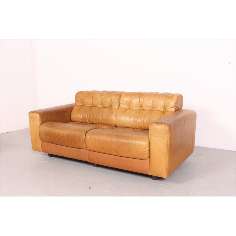 Canapé en cuir vintage DS40 de De Sede 